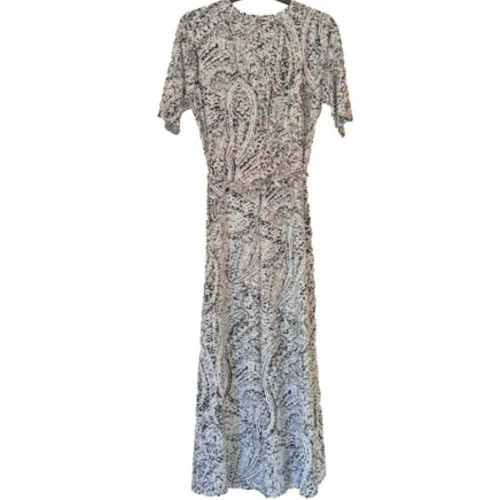 CHAUS New York Women's Long Dress Dinner Bohemia Cocktail Dress Green Be… - Picture 9 of 12